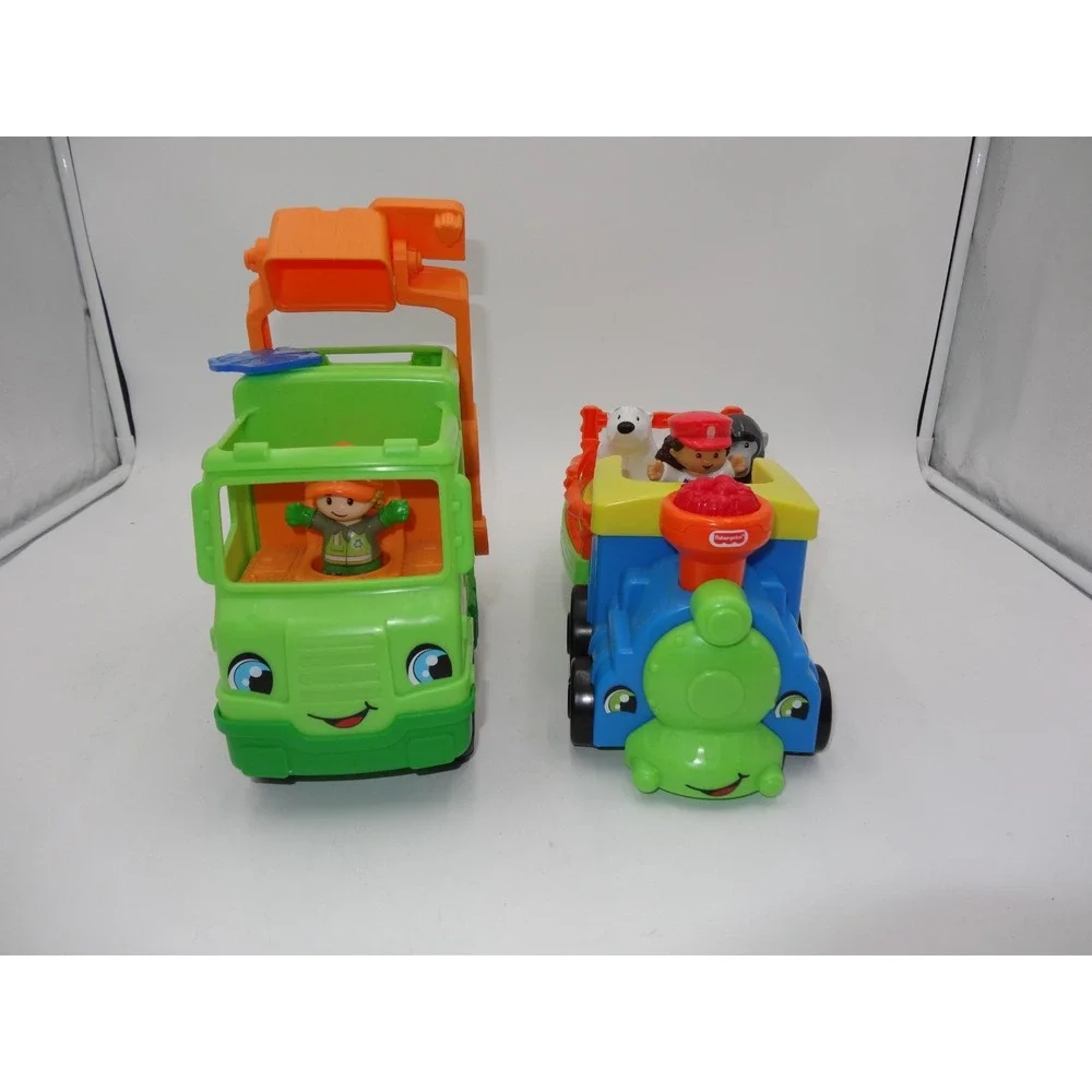 Fisher Price Little People Recycling Garbage Truck‎ Choo-Choo Zoo Train